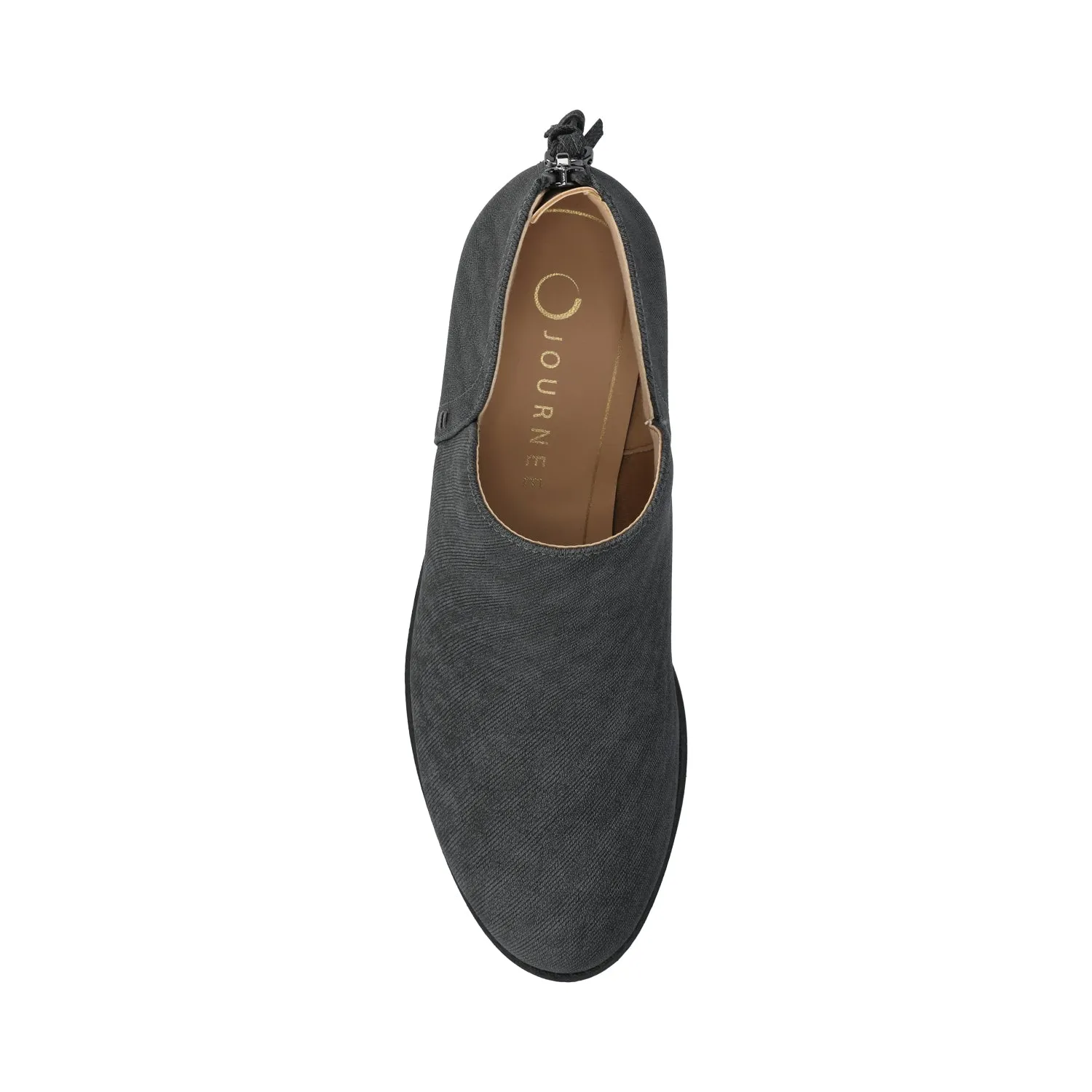 LIVVY ZIP-UP BOOTIES IN WIDE - Dark Denim sold by Journee Collection product image thumbnail 4