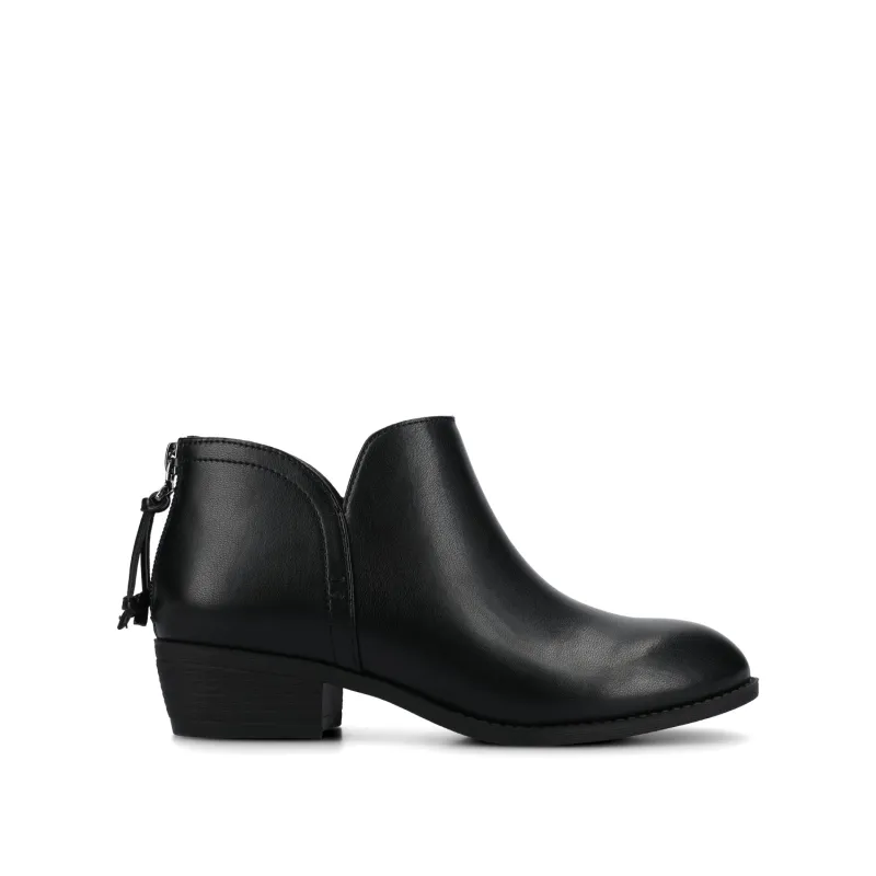 LIVVY ZIP-UP BOOTIES IN WIDE - Black PU sold by Journee Collection