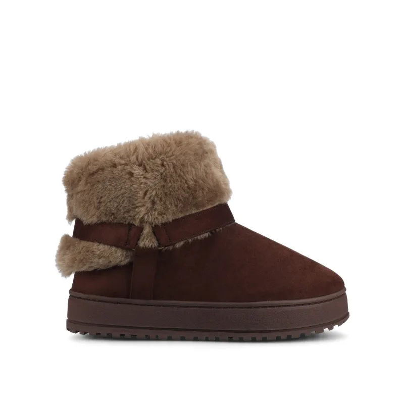 THADA SLIPPER BOOTIE - Chocolate sold by Journee Collection