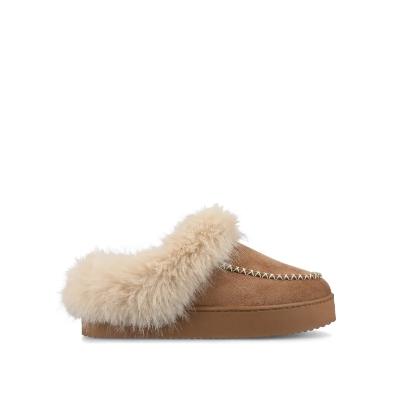 TARAN MULE SLIPPER - Chestnut sold by Journee Collection