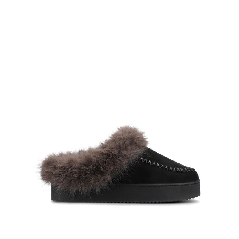 TARAN MULE SLIPPER - Black sold by Journee Collection