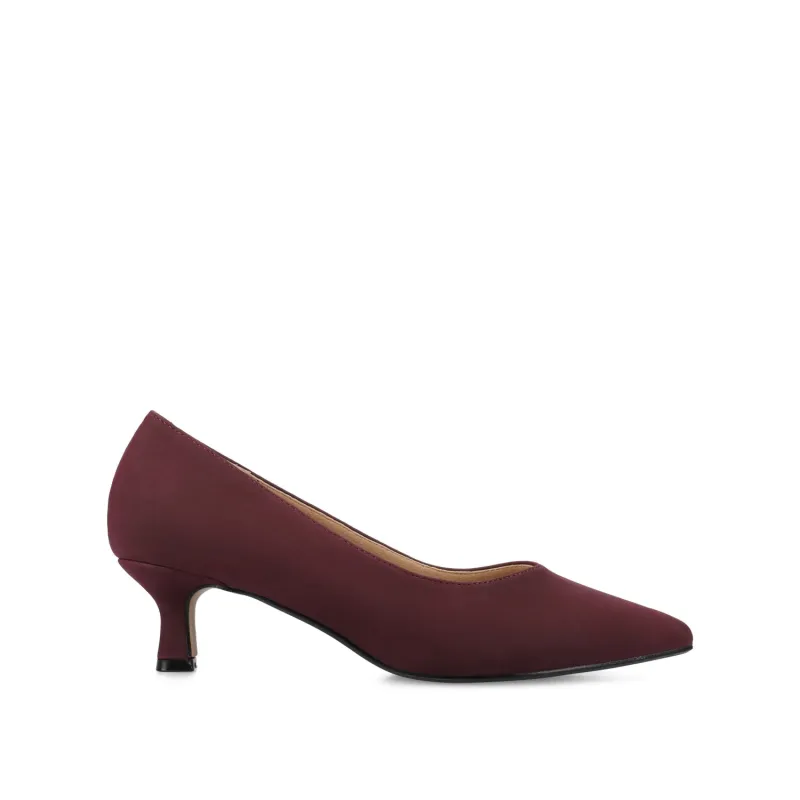 PAMMIE STATEMENT KITTEN HEELS - Oxblood sold by Journee Collection
