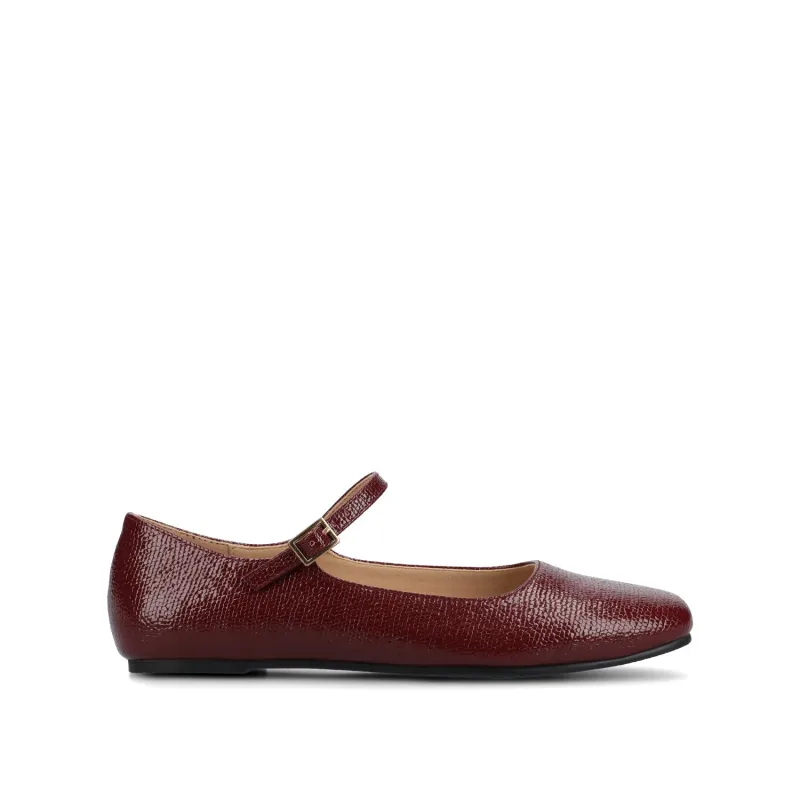 CARRIE DRESS FLATS IN WIDE - Oxblood sold by Journee Collection