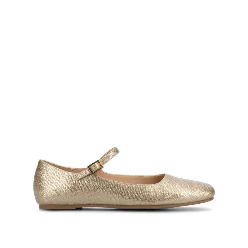 CARRIE DRESS FLATS IN WIDE - Champagne sold by Journee Collection
