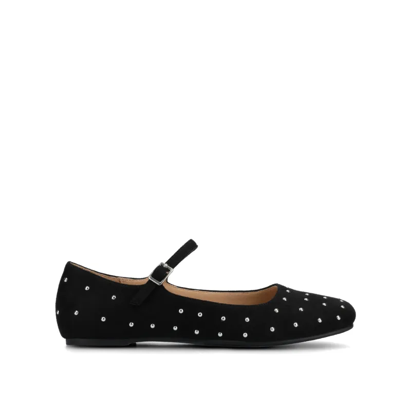 CARRIE DRESS FLATS - Black Stud sold by Journee Collection