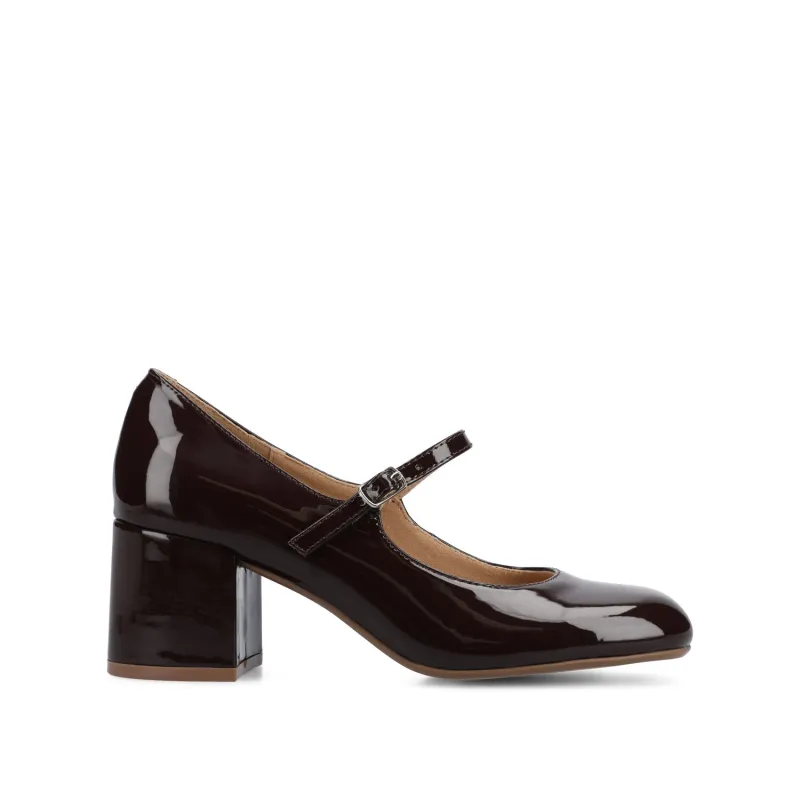 OKENNA LOW HEEL PUMP IN WIDE - Chocolate sold by Journee Collection