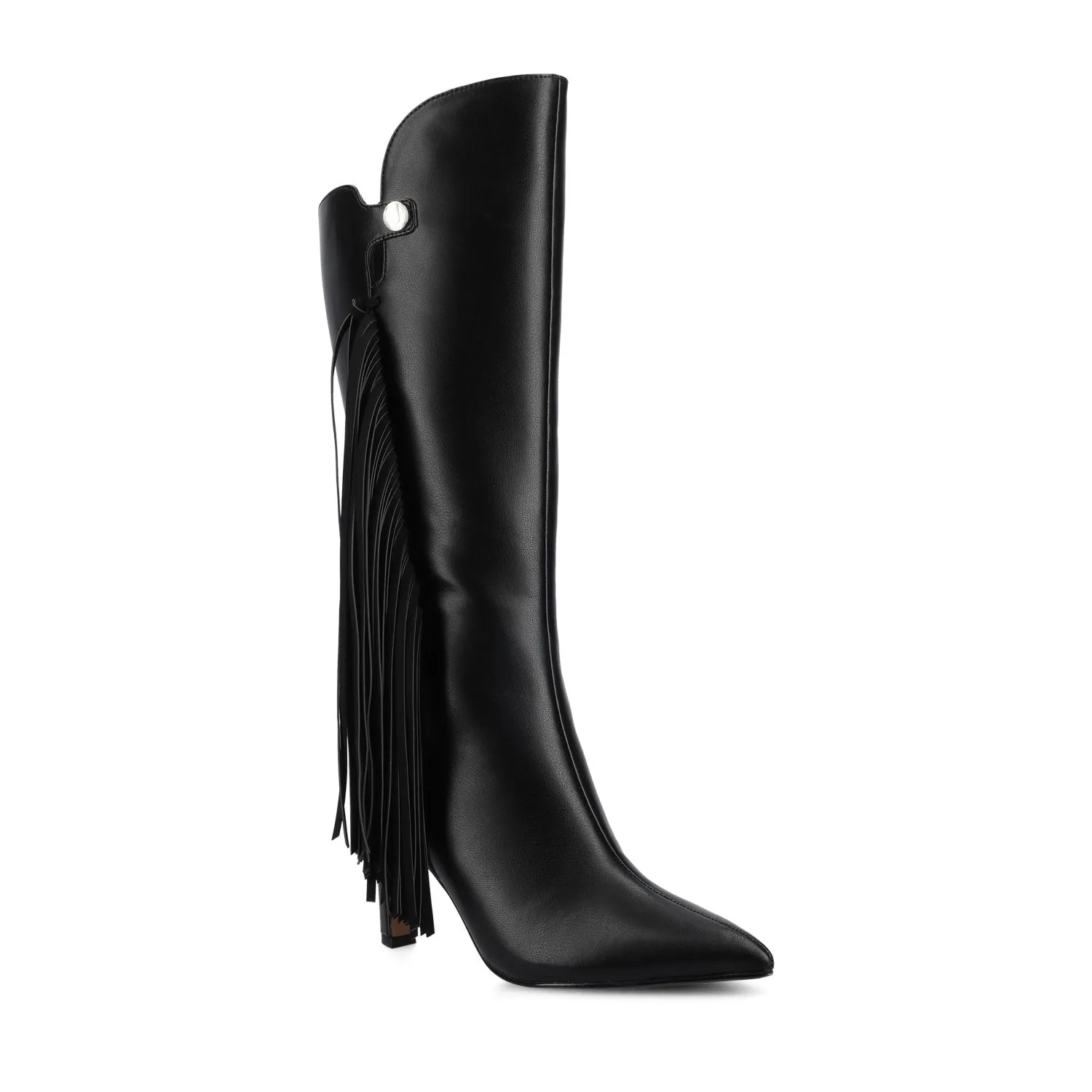 DOLLY KNEE HIGH TASSEL WESTERN BOOTS - Black sold by Journee Collection product image thumbnail 2