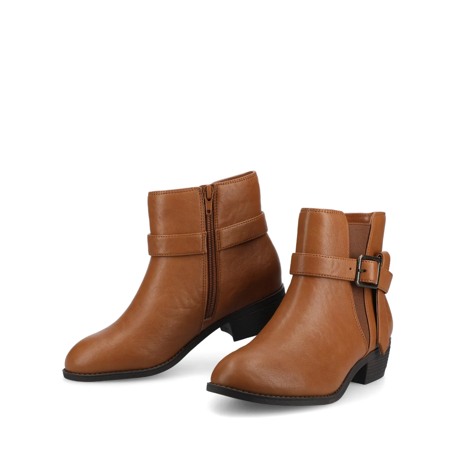 DEVINA ANKLE BOOTIES IN WIDE - Tan sold by Journee Collection product image thumbnail 2