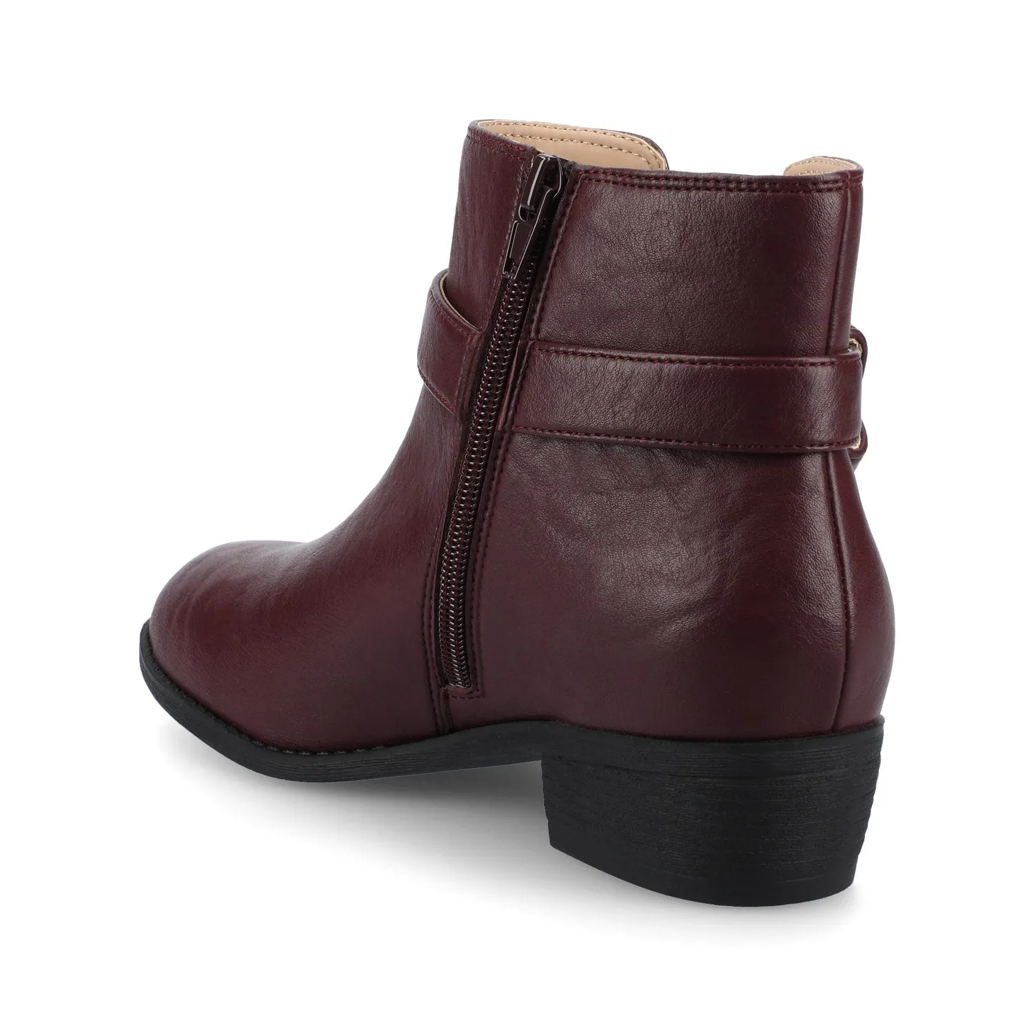 DEVINA ANKLE BOOTIES IN WIDE - Oxblood Nubuck sold by Journee Collection product image thumbnail 4
