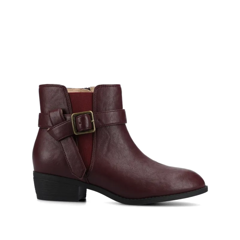 DEVINA ANKLE BOOTIES IN WIDE - Oxblood Nubuck sold by Journee Collection