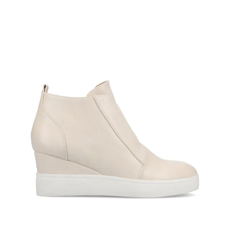 CLARA WEDGE SNEAKERS IN STATEMENT IN WIDE - Beige sold by Journee Collection