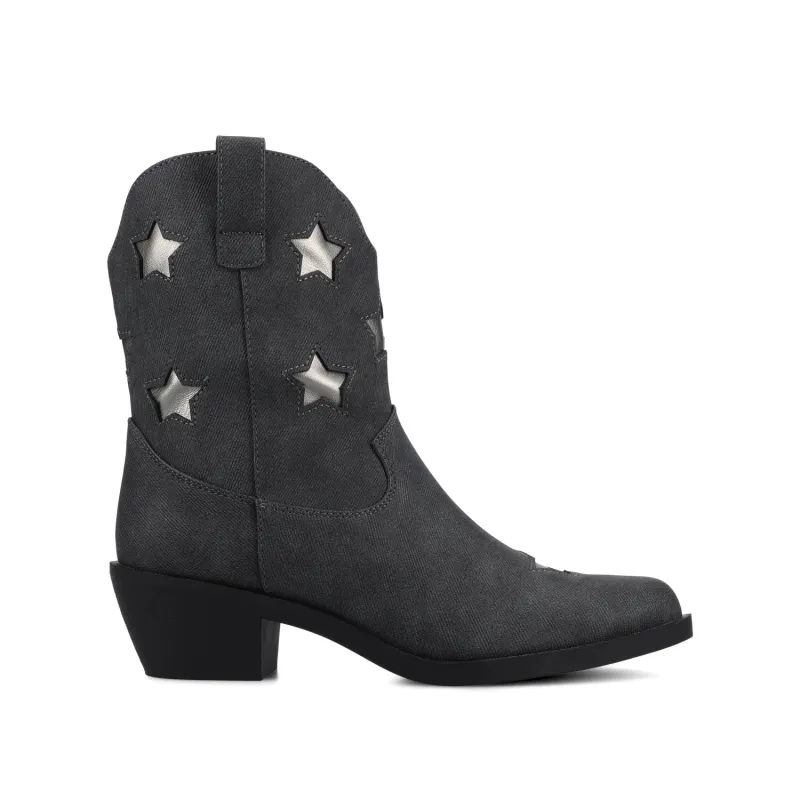 UNDERWOOD WESTERN STAR BOOTIES IN WIDE - Charcoal sold by Journee Collection