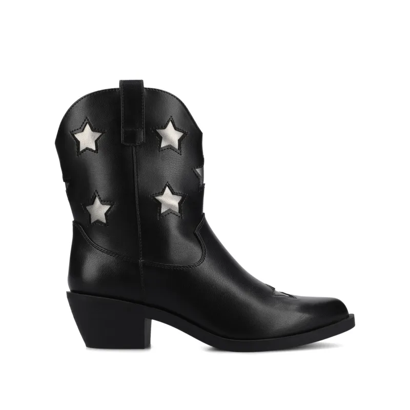 UNDERWOOD WESTERN STAR BOOTIES IN WIDE - Black made by Journee Collection
