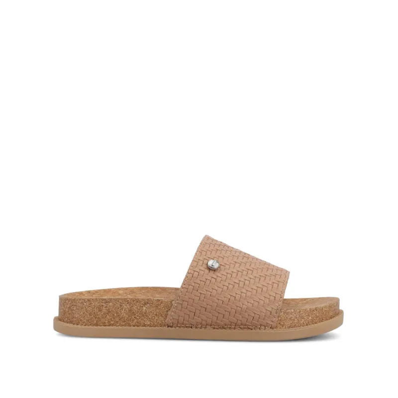 SHEENA SLIP ON BEACH SANDALS - Brown sold by Journee Collection
