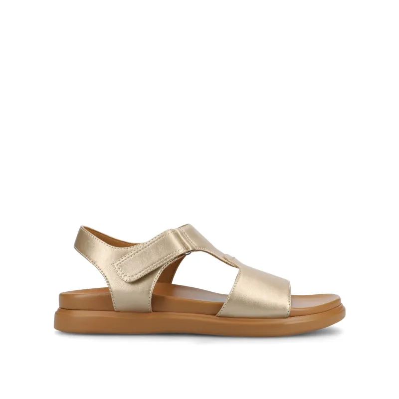 MIRA T-STRAP SANDALS - Champagne sold by Journee Collection