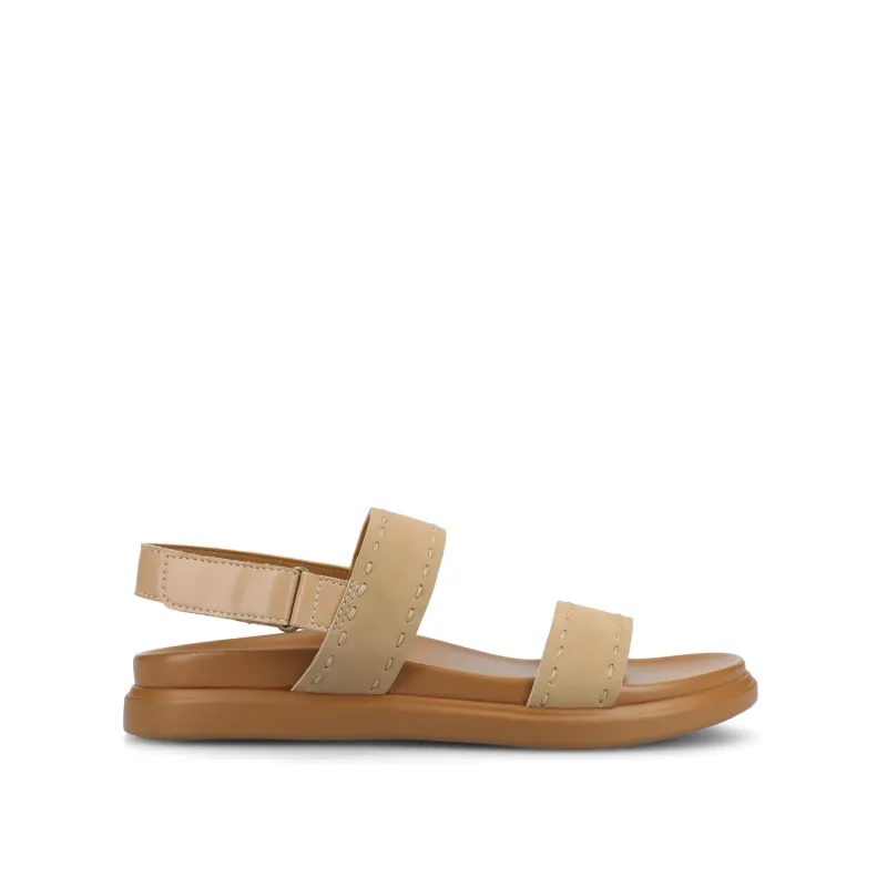 MILIE MULTI STRAP SANDALS - Sand sold by Journee Collection