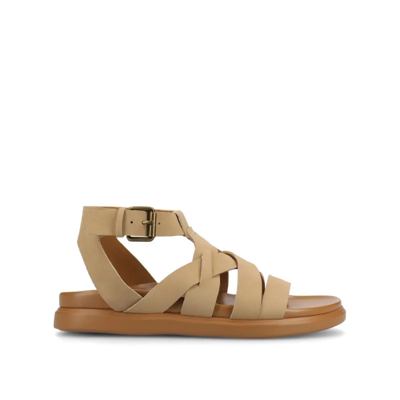 MISTEE MULTI STRAP SANDALS - Sand sold by Journee Collection