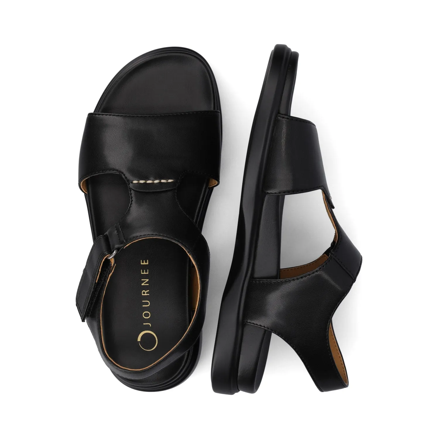 MIRA T-STRAP SANDALS - Black sold by Journee Collection product image thumbnail 3