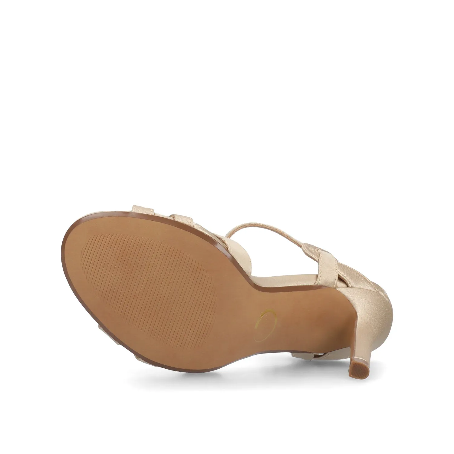 VALRY T-STRAP STILETTO DRESS SANDAL IN WIDE - Champagne Satin sold by Journee Collection product image thumbnail 5