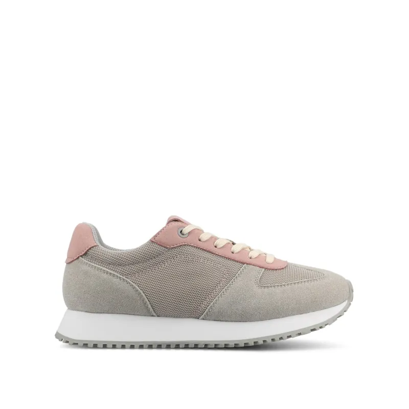 FLOW CASUAL LACE UP SNEAKERS - Light Grey sold by Journee Collection