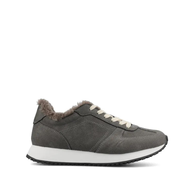 FLOW CASUAL LACE UP SNEAKERS - Charcoal sold by Journee Collection