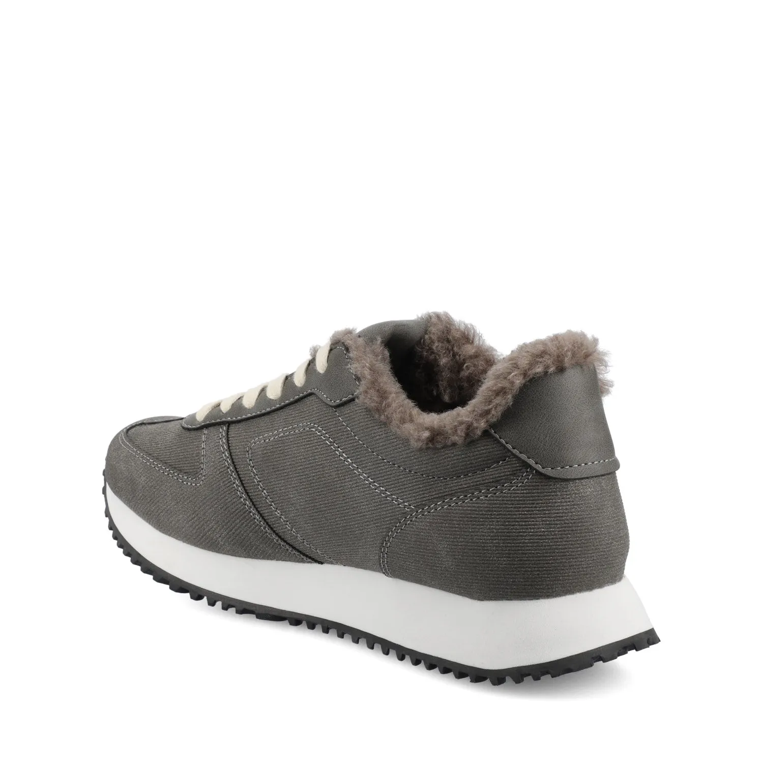 FLOW CASUAL LACE UP SNEAKERS - Charcoal sold by Journee Collection product image thumbnail 4