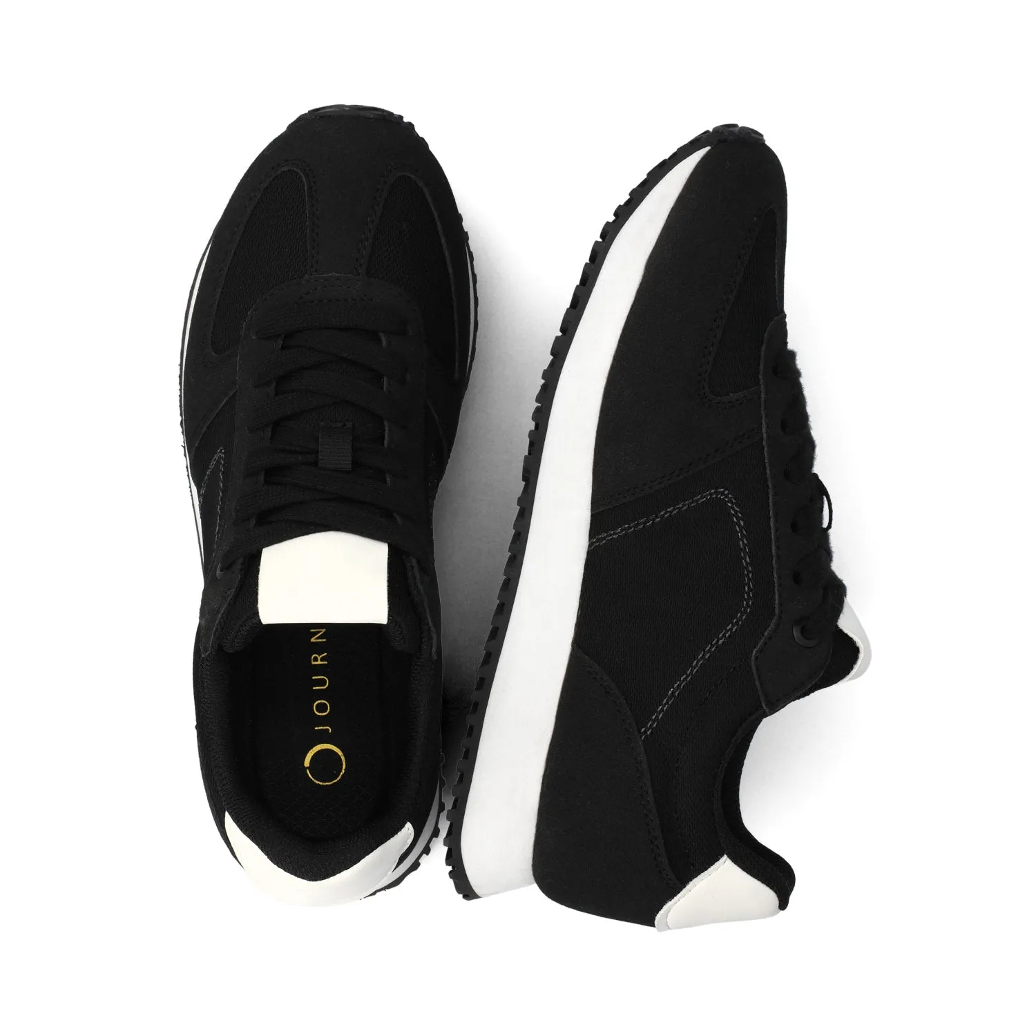 FLOW CASUAL LACE UP SNEAKERS - Black sold by Journee Collection product image thumbnail 3