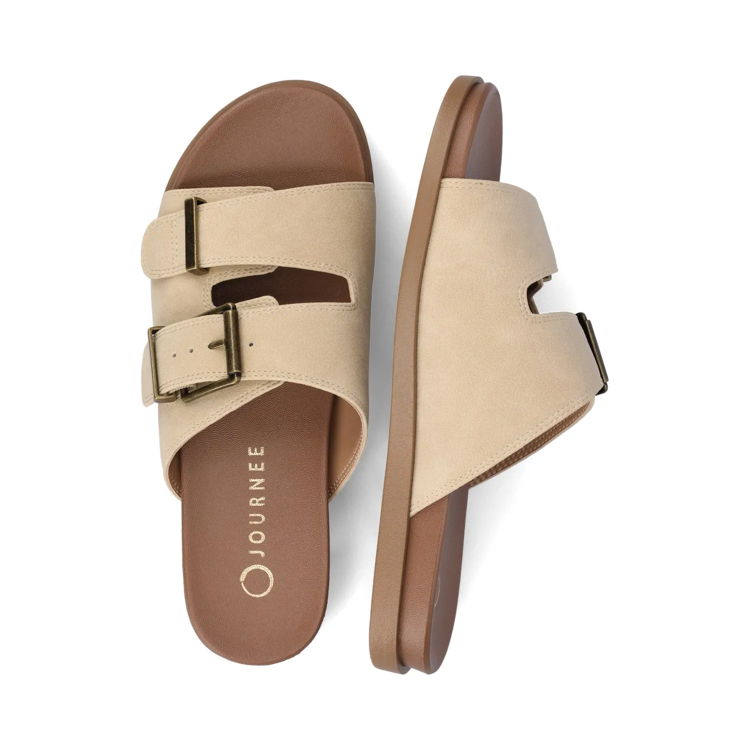 COSETTE FLAT SANDALS - Beige sold by Journee Collection product image thumbnail 3