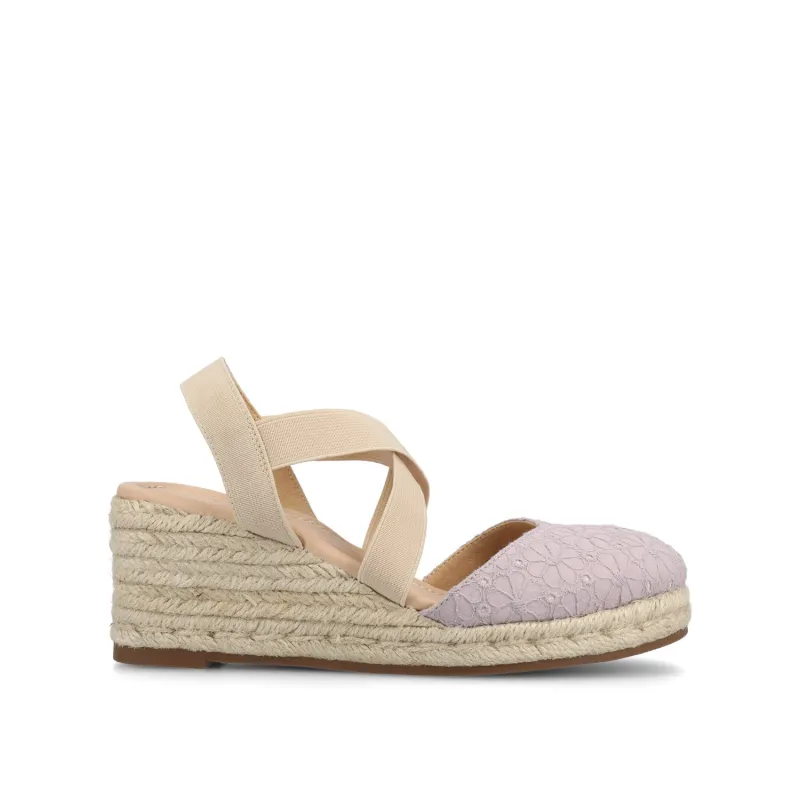 ASHLEE ESPADRILLE WEDGE SANDALS - Lilac sold by Journee Collection