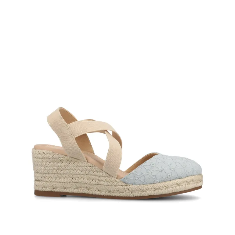 ASHLEE ESPADRILLE WEDGE SANDALS - Blue sold by Journee Collection