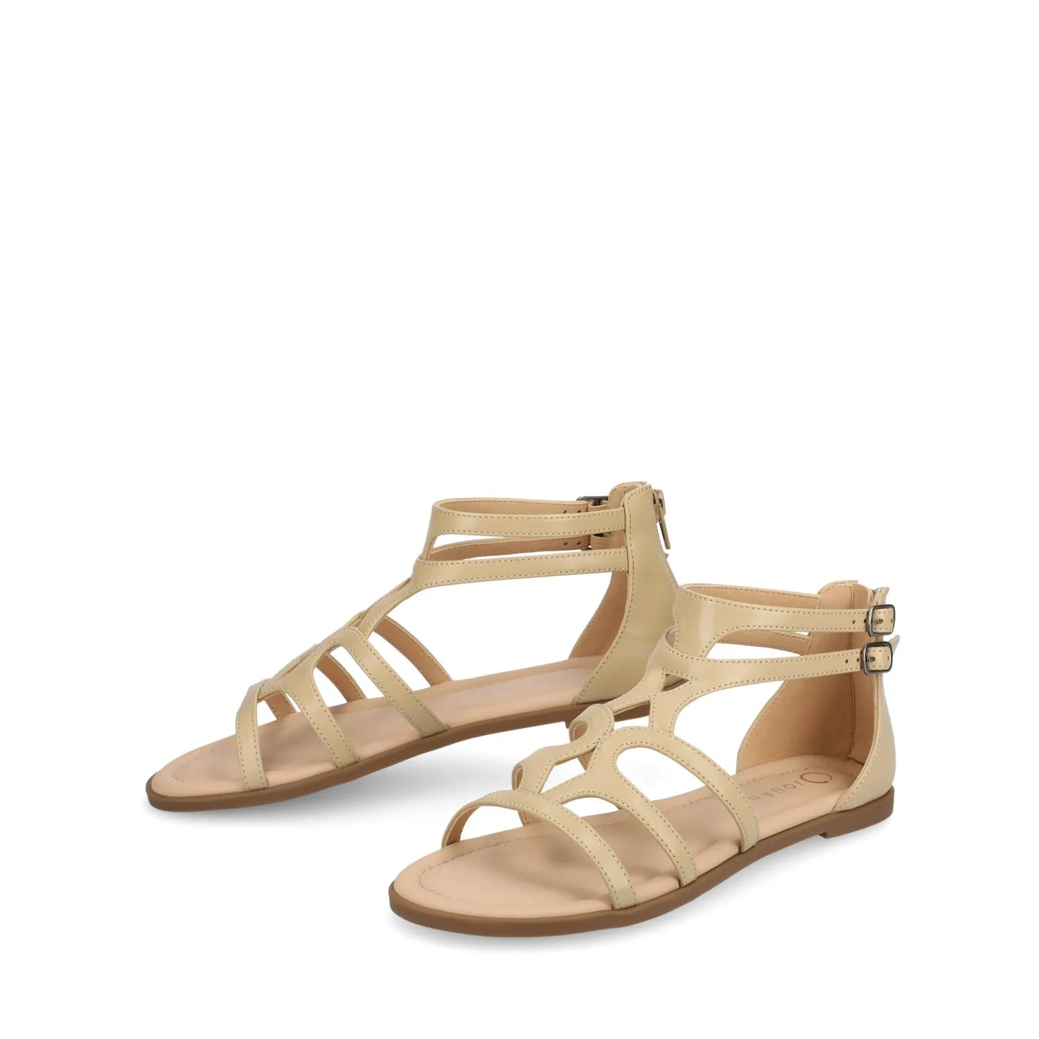 GENNEVA FLAT SANDALS IN WIDE - Taupe PU sold by Journee Collection product image thumbnail 2