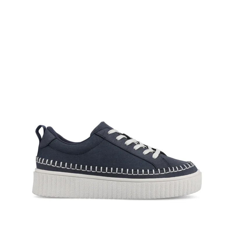 PAZEY CASUAL SNEAKERS - Navy Nubuck made by Journee Collection