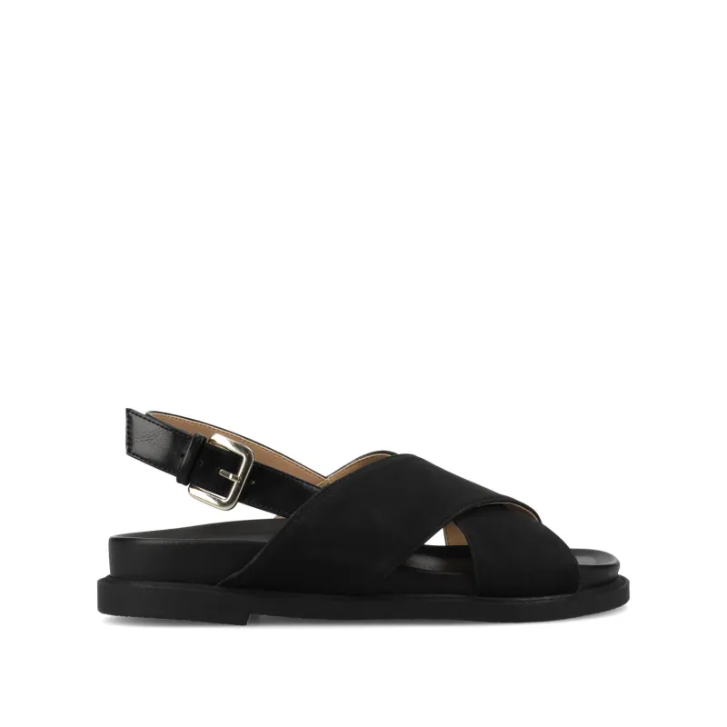 MARINNA FLAT SANDALS - Black sold by Journee Collection