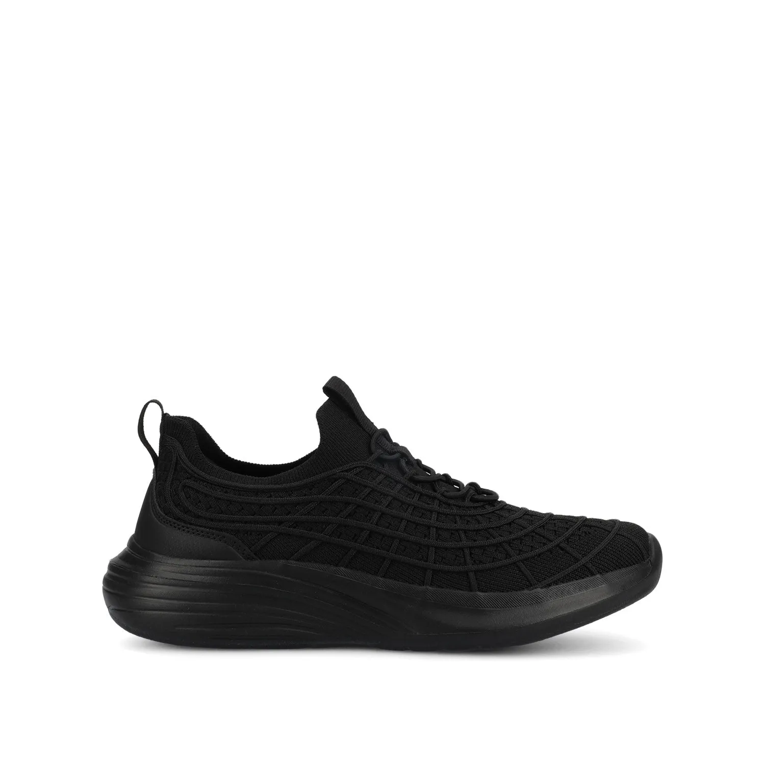 DASHA CASUAL SNEAKERS - Black Knit sold by Journee Collection