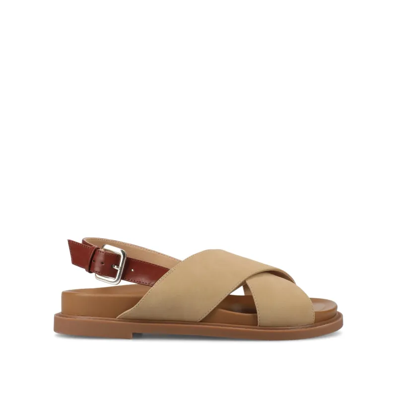 MARINNA FLAT SANDALS - Taupe sold by Journee Collection