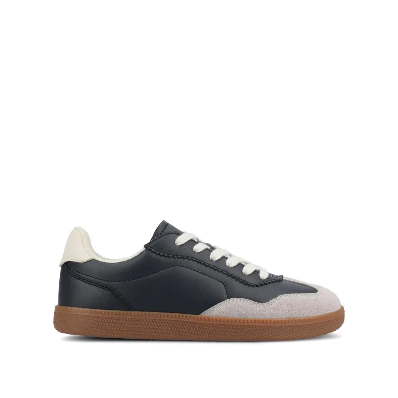 LUMMIE CASUAL LACE UP SNEAKERS - Navy Nubuck sold by Journee Collection