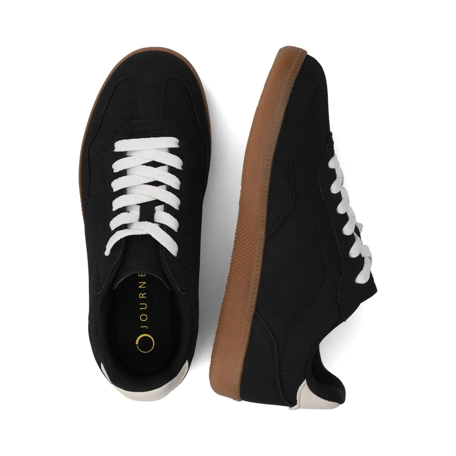 LUMMIE CASUAL LACE UP SNEAKERS - Black PU sold by Journee Collection product image thumbnail 3