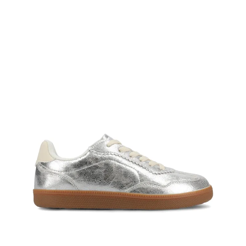 LUMMIE CASUAL LACE UP SNEAKERS - Silver PU sold by Journee Collection