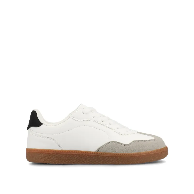 LUMMIE CASUAL LACE UP SNEAKERS - White PU sold by Journee Collection