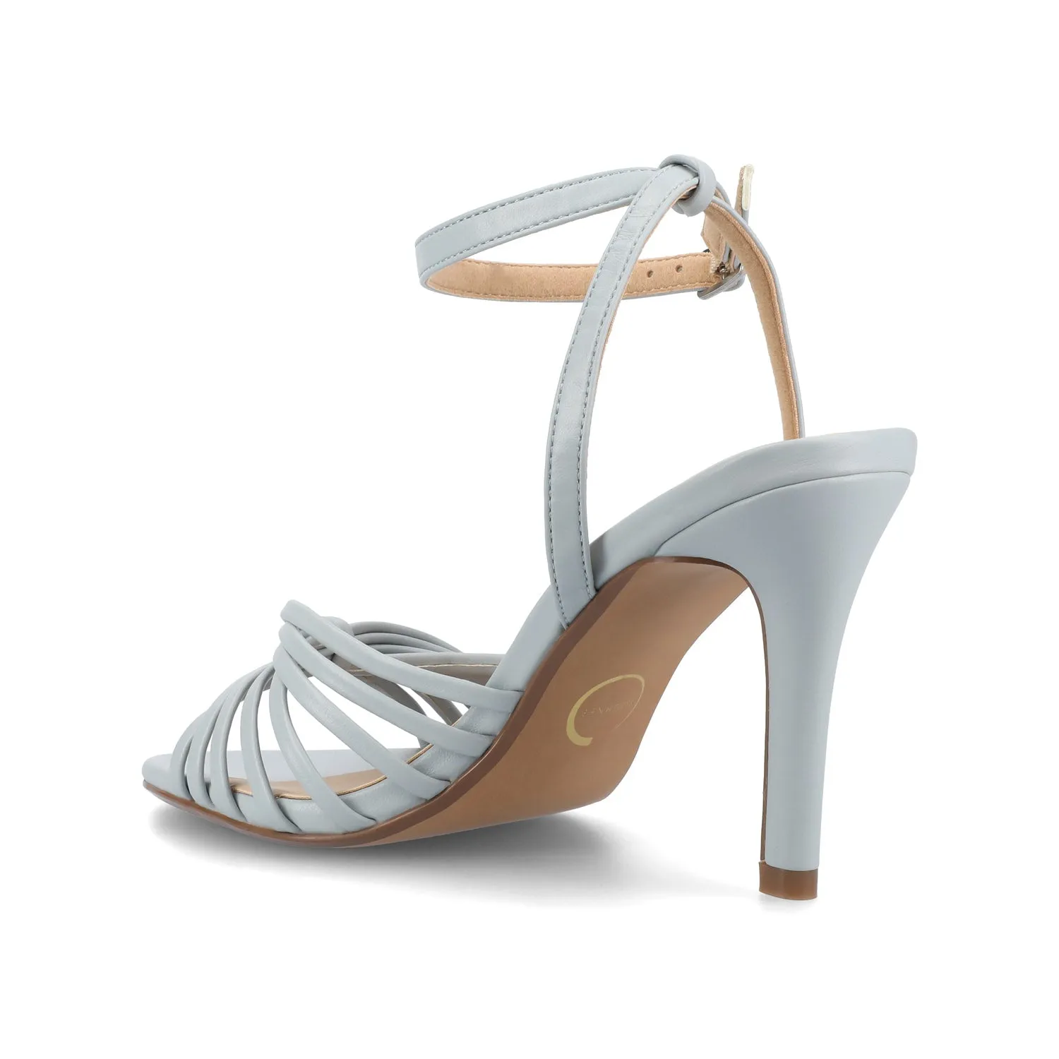 VANITA STILETTO HEELS IN VEGAN LEATHER IN WIDE - Blue sold by Journee Collection product image thumbnail 4