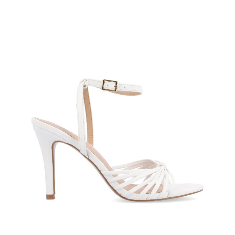 VANITA STILETTO HEELS IN VEGAN LEATHER IN WIDE - White sold by Journee Collection