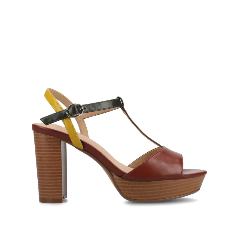 NALIE PLATFORM DRESS SANDALS - Multi made by Journee Collection