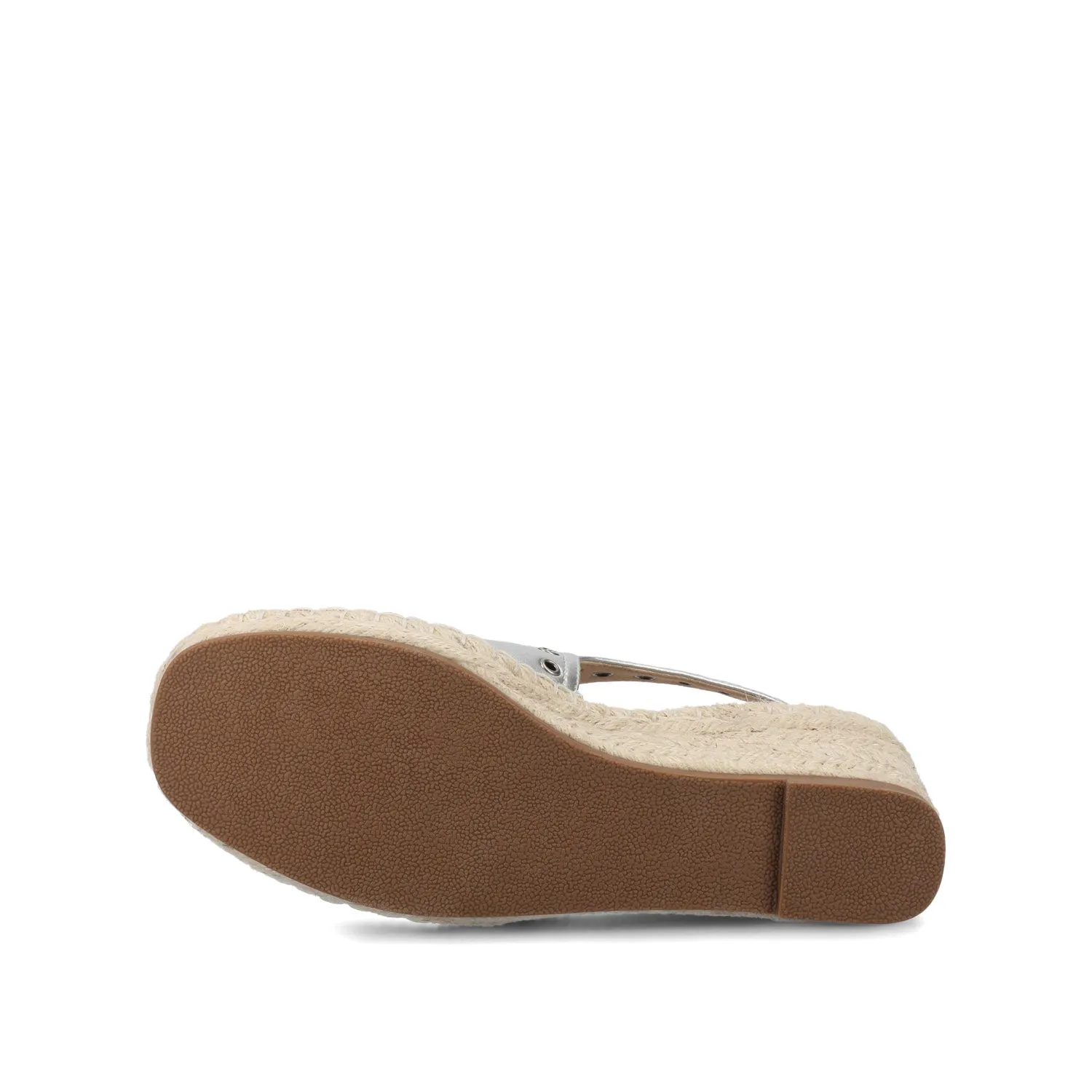 CRISIE ESPADRILLE WEDGE HEELED SANDALS - Silver PU sold by Journee Collection product image thumbnail 5
