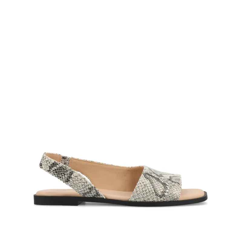 BRINSLEY VEGAN LEATHER SANDALS IN WIDE - Snake sold by Journee Collection