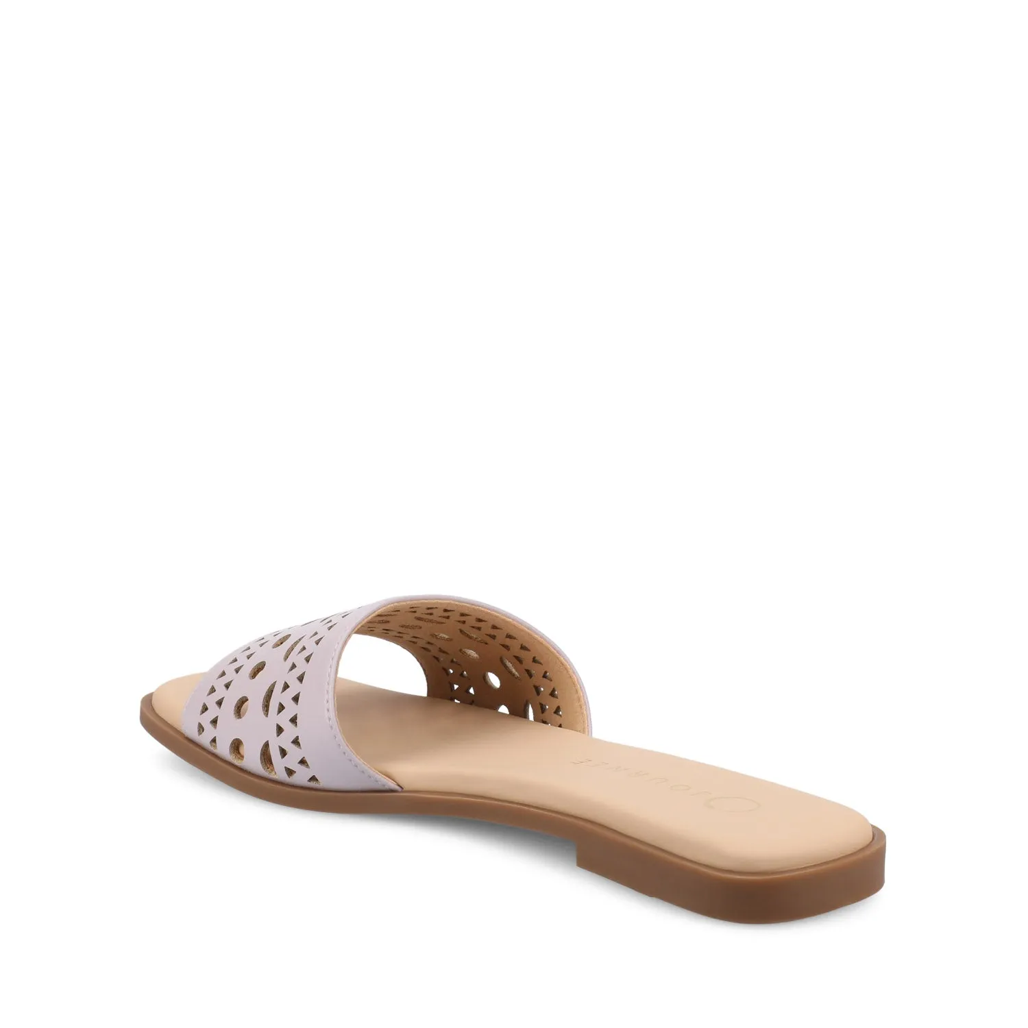 BRODIE SLIDE SANDALS IN VEGAN LEATHER - Lilac PU sold by Journee Collection product image thumbnail 4