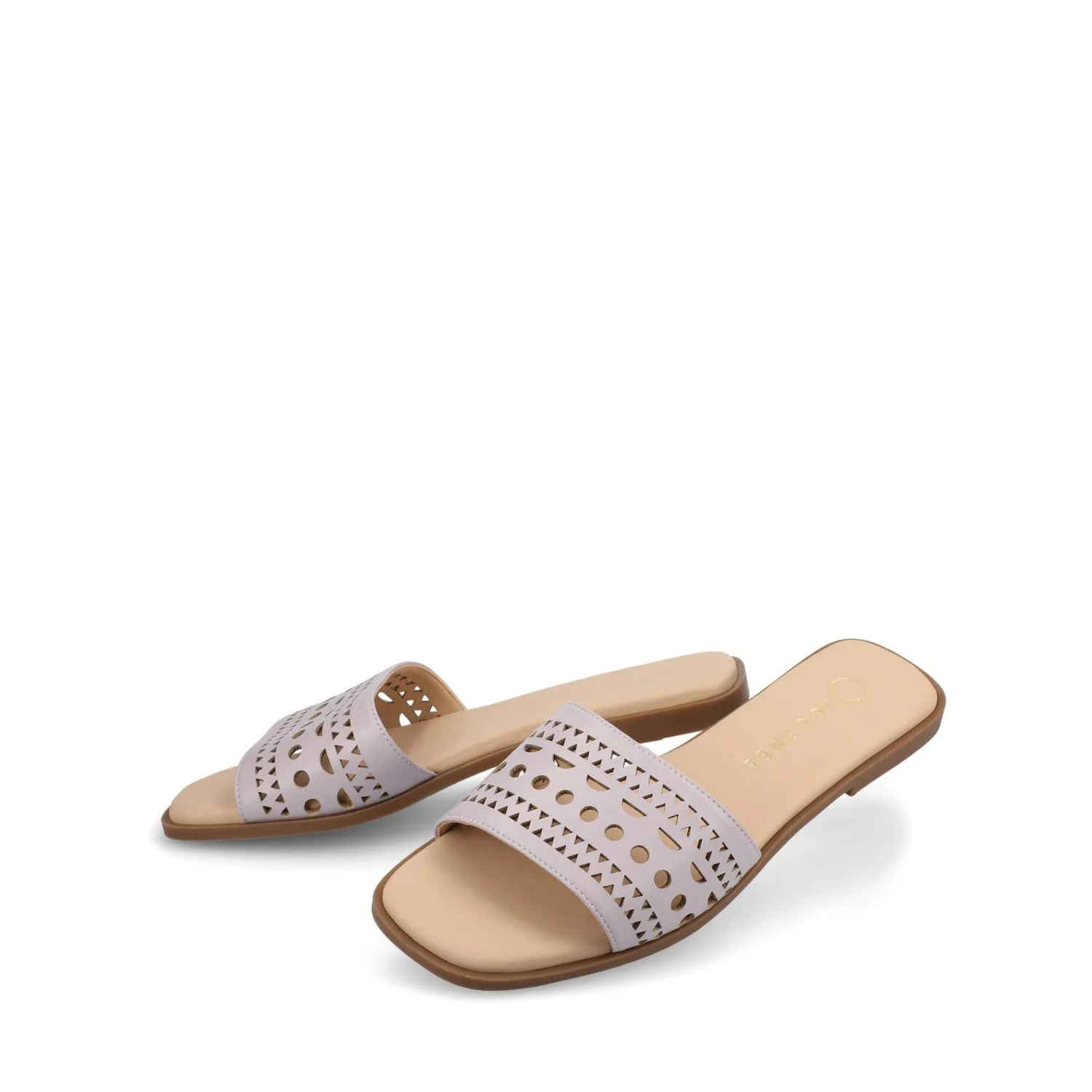 BRODIE SLIDE SANDALS IN VEGAN LEATHER - Lilac PU sold by Journee Collection product image thumbnail 2