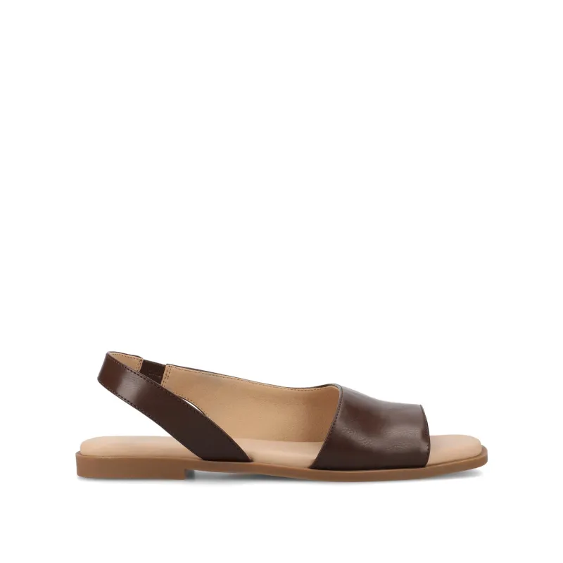 BRINSLEY SANDALS IN VEGAN LEATHER - Brown PU sold by Journee Collection