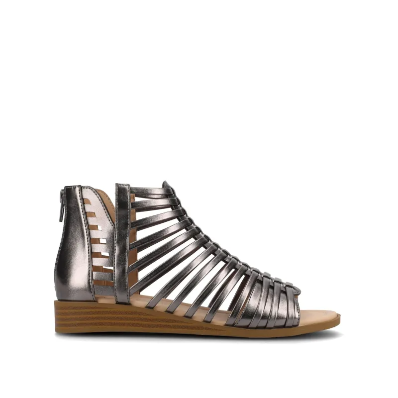 DELILAH GLADIATOR SANDALS IN STATEMENT - Pewter sold by Journee Collection