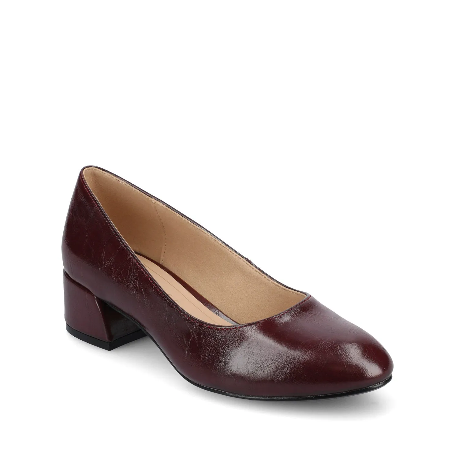 SAAR II LOW PUMP HEELS IN PATENT - Oxblood Patent sold by Journee Collection product image thumbnail 2