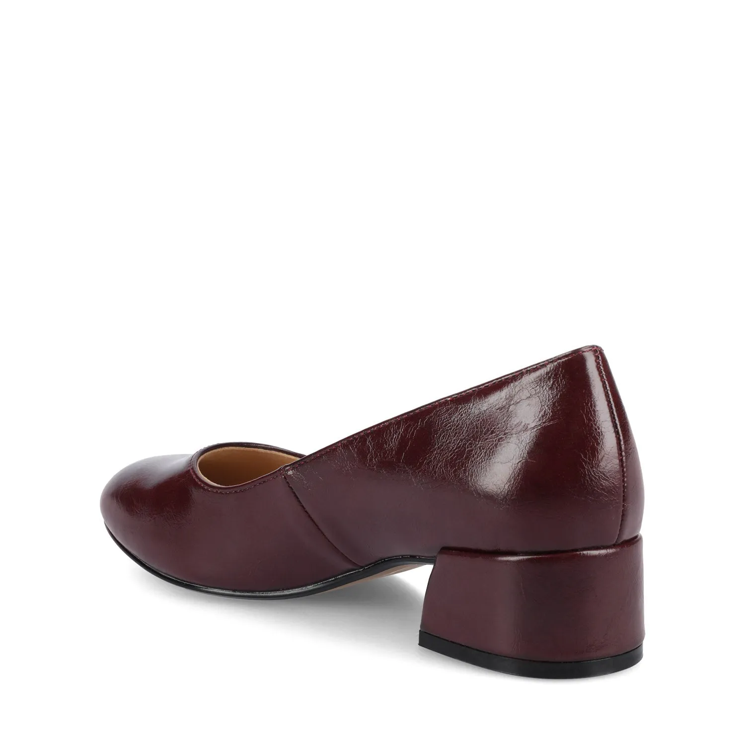 SAAR II LOW PUMP HEELS IN PATENT - Oxblood Patent sold by Journee Collection product image thumbnail 3